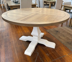 Brighton Pedestal Dining Table Round 138cm - Floor stock