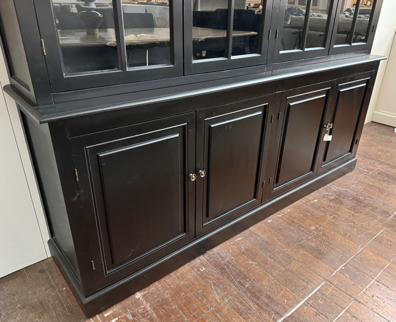 Dover Black Buffet & Hutch 4 Section 200cm | Buffet and Hutch
