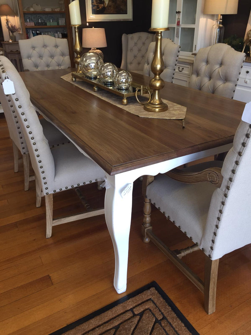 Maison Oak & White Dining Table French Provincial 2x1m