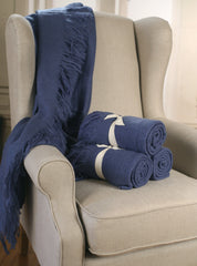 Throw Rug Soft Touch Throw Blanket Decorative Bedding Blanket 127x150cms - BLUE