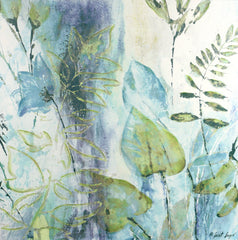 Giclee Canvas Painting Agnes Saint Leger 'Watercolour Ferns' 1x1m