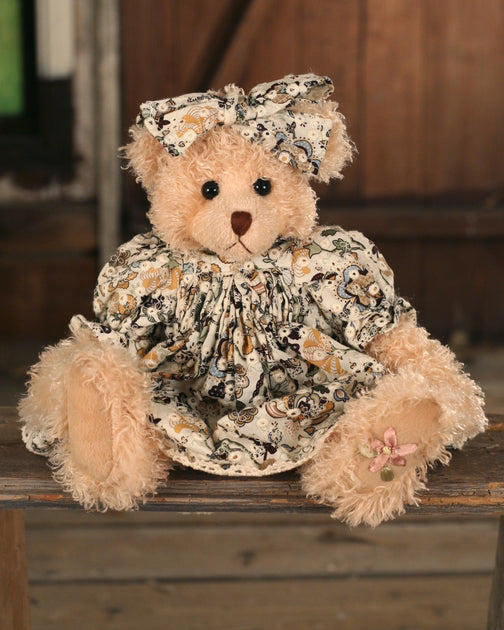 Teddy Bear 'Sophia' Settler Bears Floral Dress 35cms | Buffet and