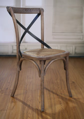 Pre-order: Charmont Dining Chair Oak Burned Wash Cross Back