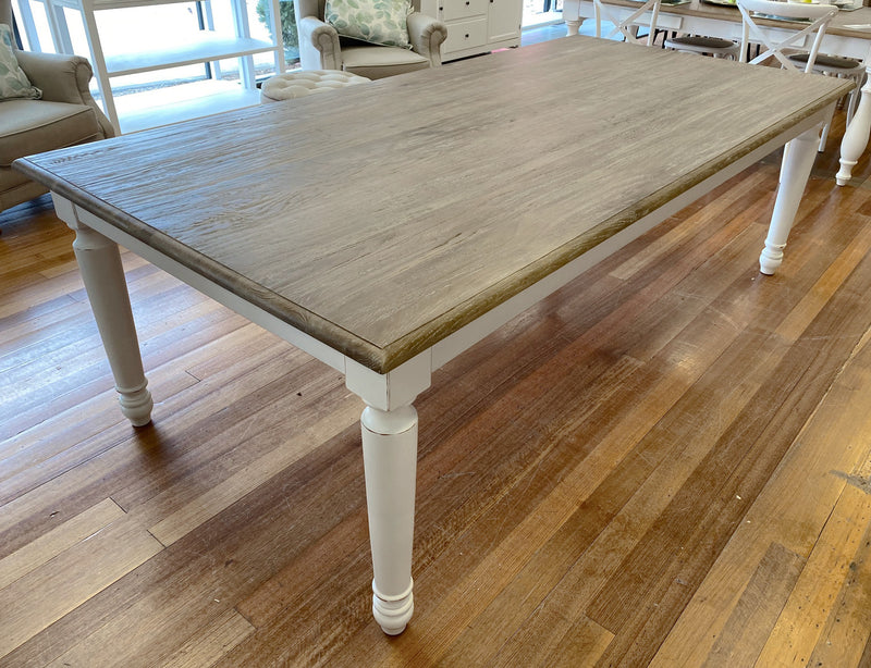 Brittany Dining Table 240x120cm White Wash Oak