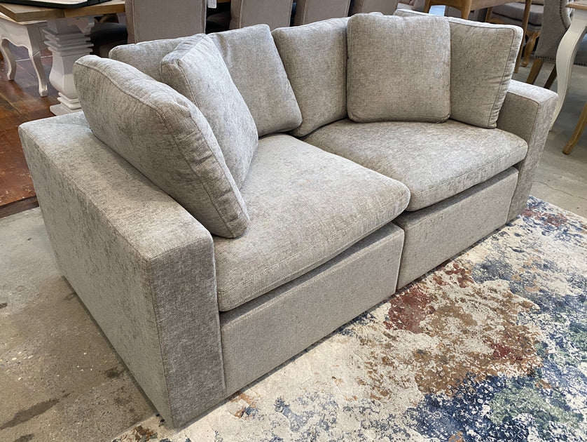 Hereford 2 Seater Sofa Oak Buffet and Hutch