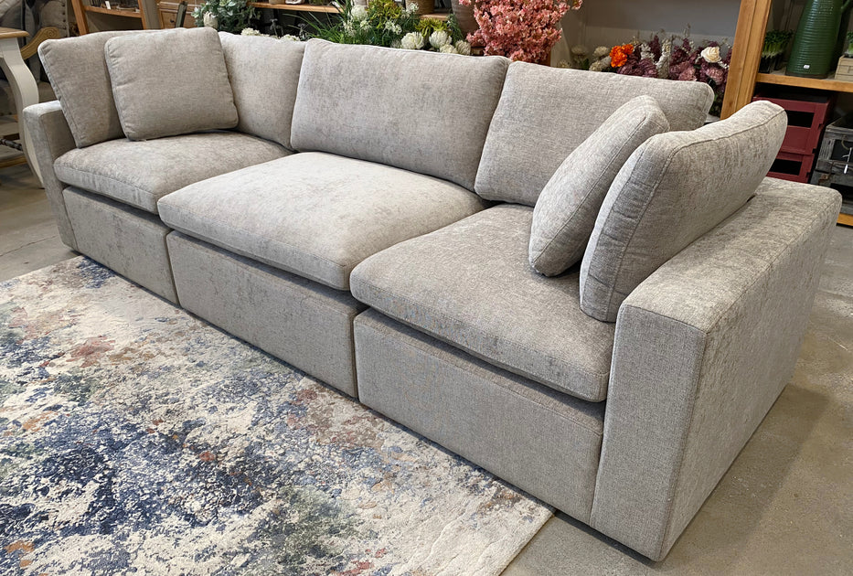 Hereford 3 Seater Sofa Oak Buffet and Hutch