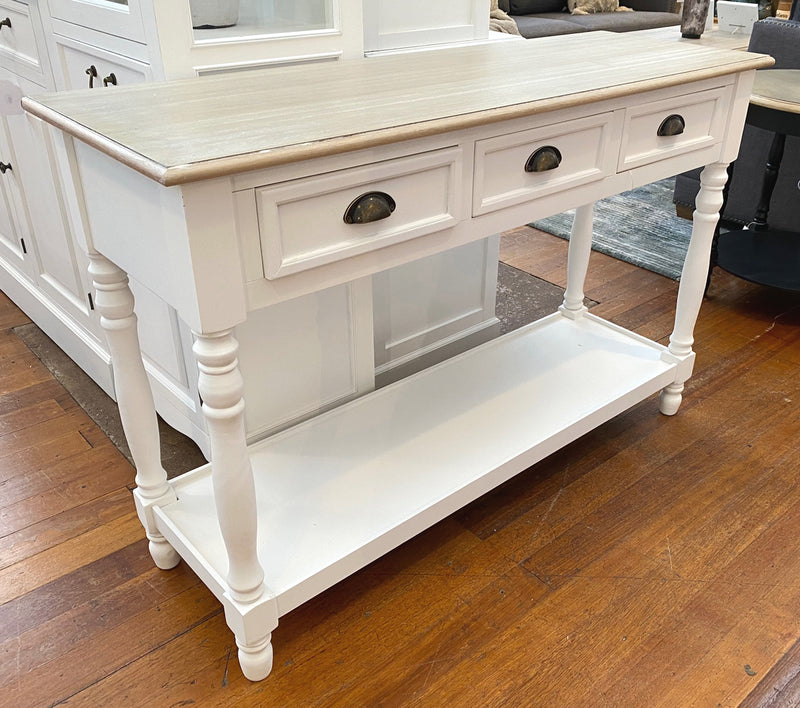 Beachmere Sofa Table White Sideboard Console 120cms