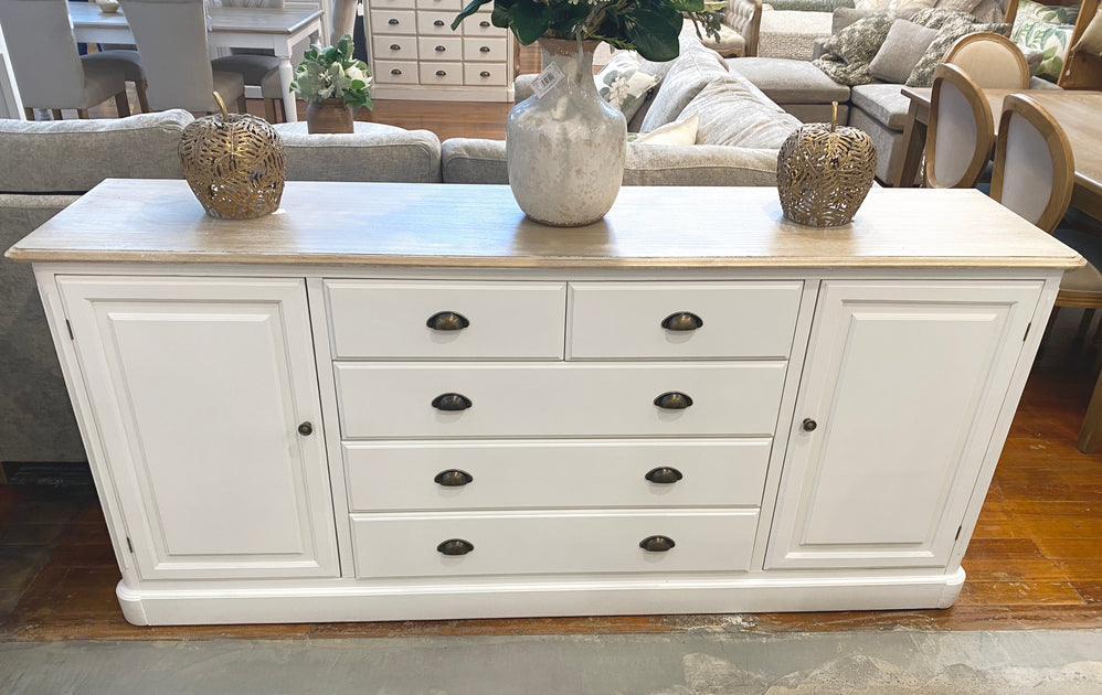 Raphael Buffet Hamptons Style 200cm Buffet and Hutch