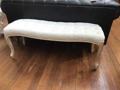 Stool Ottoman Cream Upholstery End of Bed 120cms
