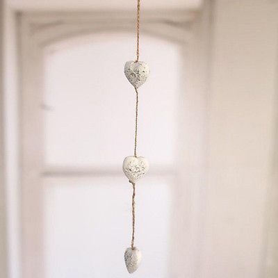 String of Hearts Home Decor or Wedding Favour 38cms BRAND NEW Two / Three Hearts (Three Hearts)