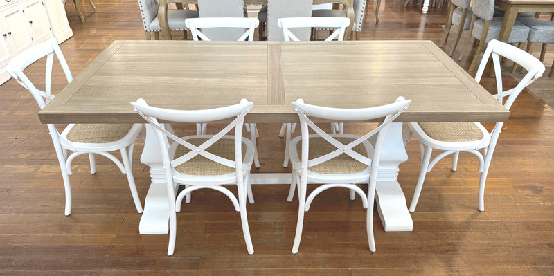 7 Piece Brighton Dining Setting 200x100cm - Floor stock