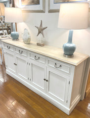 Hunter 4 Door Buffet Sideboard Unit White