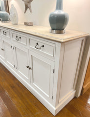 Hunter 4 Door Buffet Sideboard Unit White