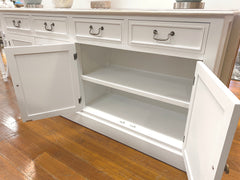 Hunter 4 Door Buffet Sideboard Unit White