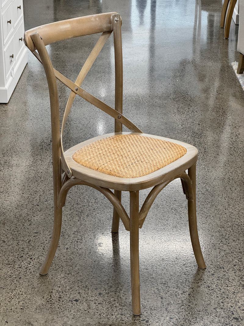Charmont Dining Chair Cross Back Hardwood White