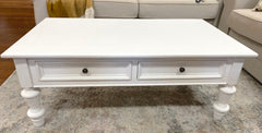 Plantation Coffee Table - All White 120x70cms