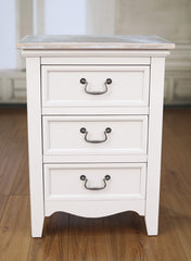Chandon Bedside Chest Night Stand Table White