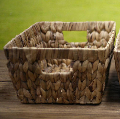 Set of 3 Hand Woven Storage Baskets Home Decor