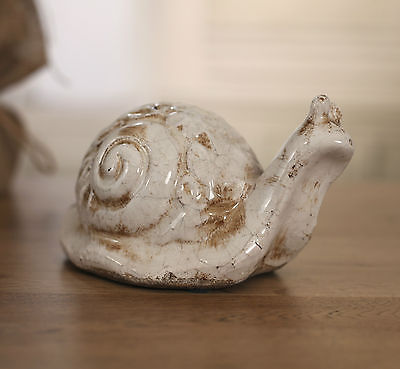 Antique Style Ceramic Snail 14cms