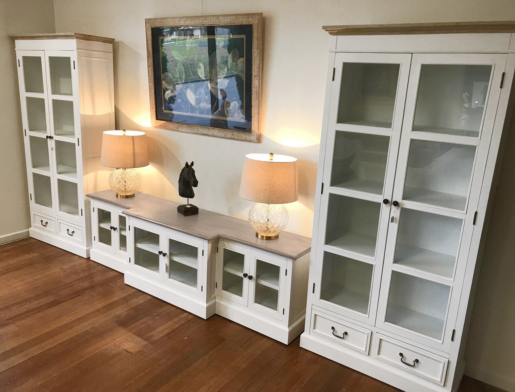 3 Piece Set - TV Unit + 2 x Library Units Media Unit | Buffet and Hutch