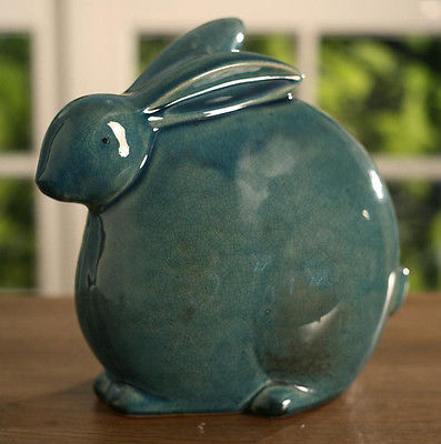 Ceramic Green Bunny Home Decor Gift 18cms