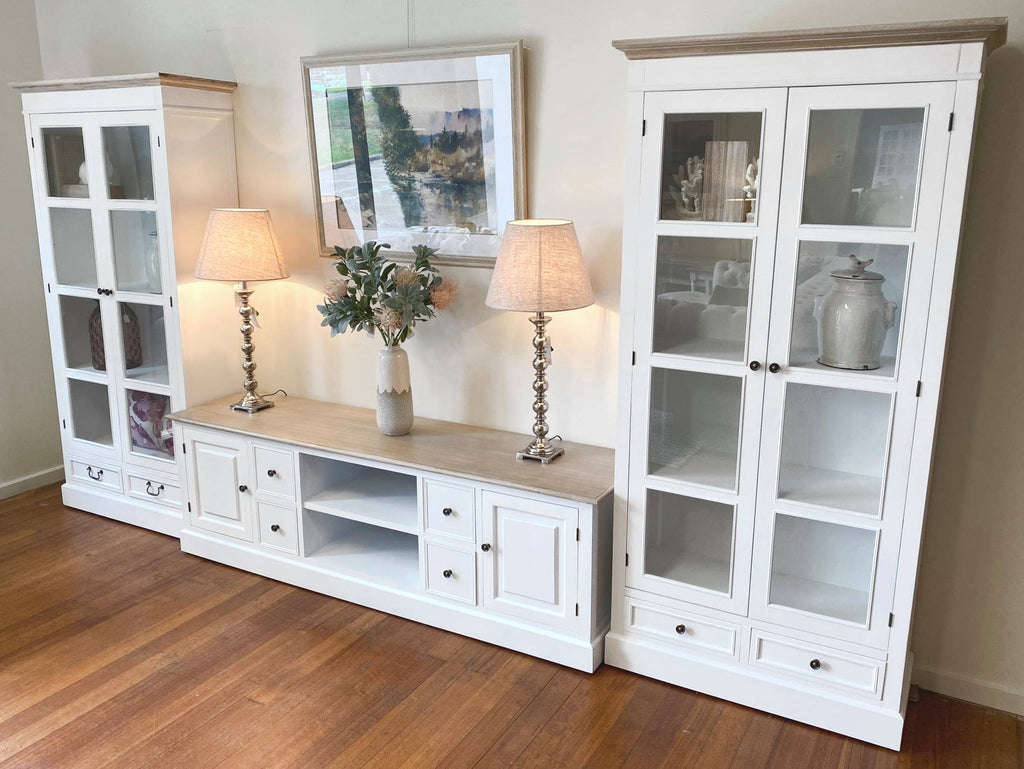 3 Piece Fontaine Set - TV Unit + 2 x Library Units Media Unit | Buffet ...