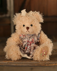 Teddy Bear 'Kaylee' Settler Bears Handmade Silky Dress Gift 20cms BRAND NEW