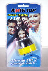 Drink Bottle Lock Protector Combination Protect Drink Spiking Kwik Top Yellow