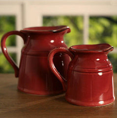 Rustic Decor Jugs Provincial Vase Home Decor Gift BRAND NEW 3 Colours Available (Burgundy,Small)