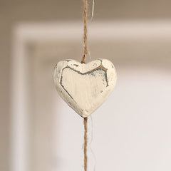 String of Hanging Wooden Hearts Hanger 166cms