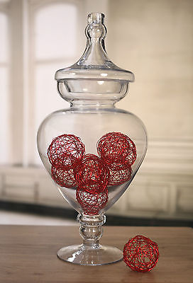 Red Wire Balls Vase Jar Filler BRAND NEW Small & Large Packs Available (Pack of 9 Large Balls)