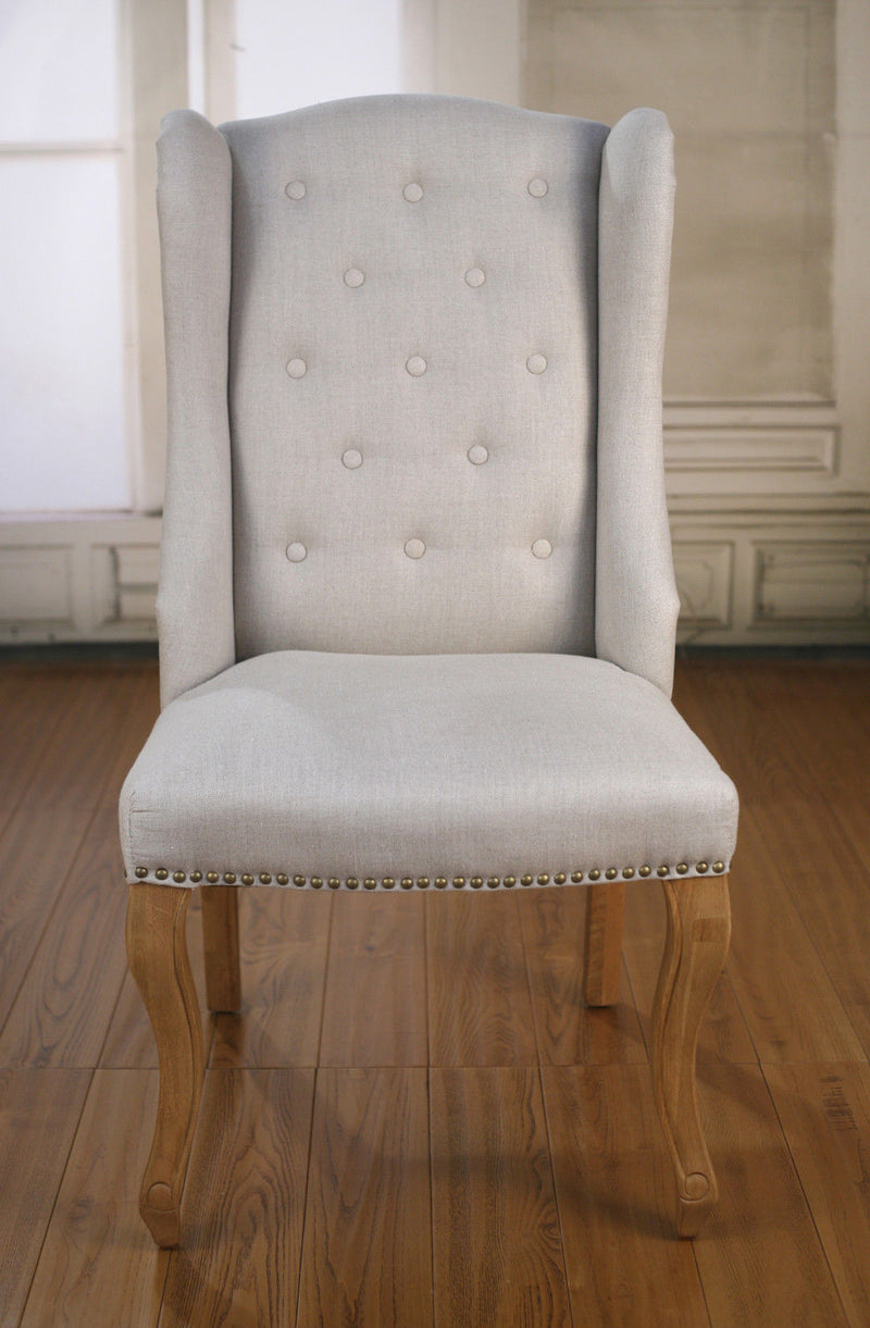Dijon Dining Chair French Provincial Oak and Linen