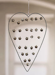 Hanging Heart with Bells Home Decor