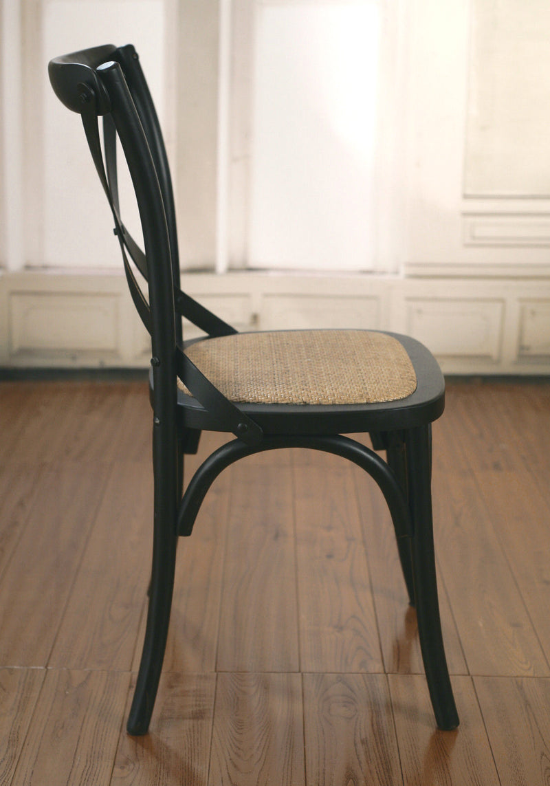 Pre-order: Charmont Dining Chair Cross Back Black Birch
