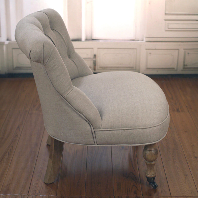 Jessica Bedroom Chair 100% Linen Oak