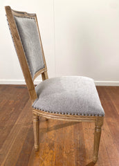 Moselle Dining Chair Oak with Soft Grey Upholstery