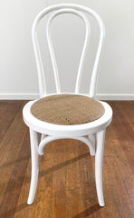 Bentwood Dining Chair Cross Back Birch Hardwood - White