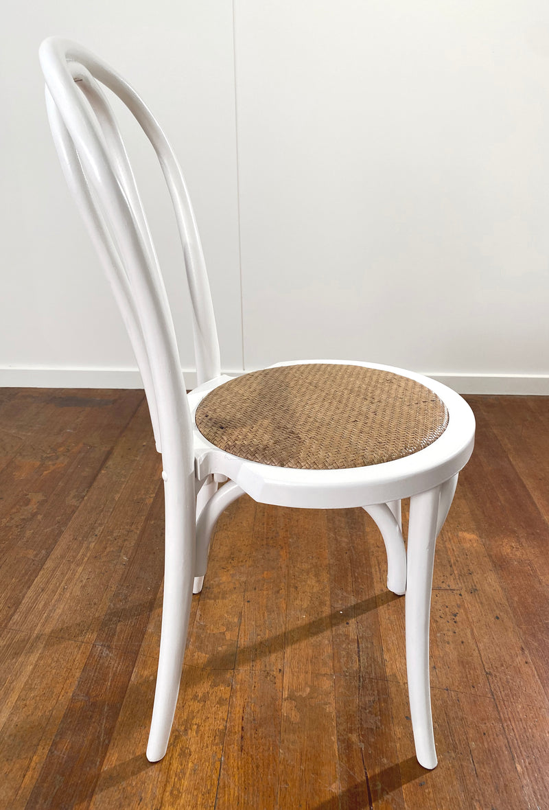 Bentwood Dining Chair Cross Back Birch Hardwood - White