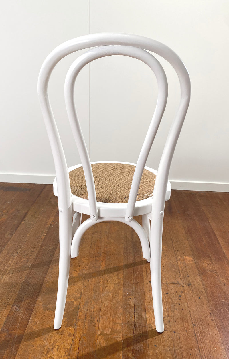 Bentwood Dining Chair Cross Back Birch Hardwood - White
