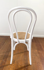 Bentwood Dining Chair Cross Back Birch Hardwood - White