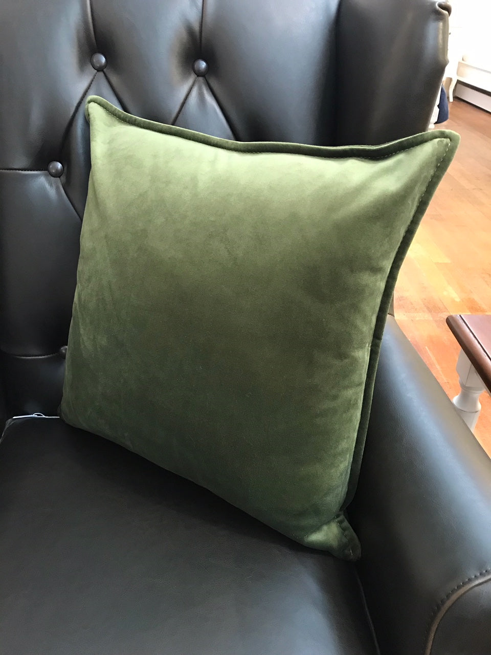 Velvet Cushion Filled 50x50 Green Buffet and Hutch