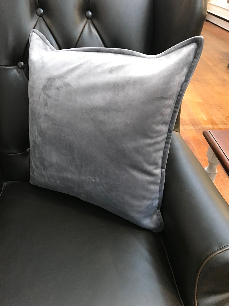 Velvet Cushion Filled 50x50 - Grey