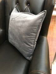 Velvet Cushion Filled 50x50 - Grey