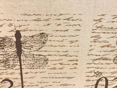 Linen Wall Art - Dragonfly 60x80cms