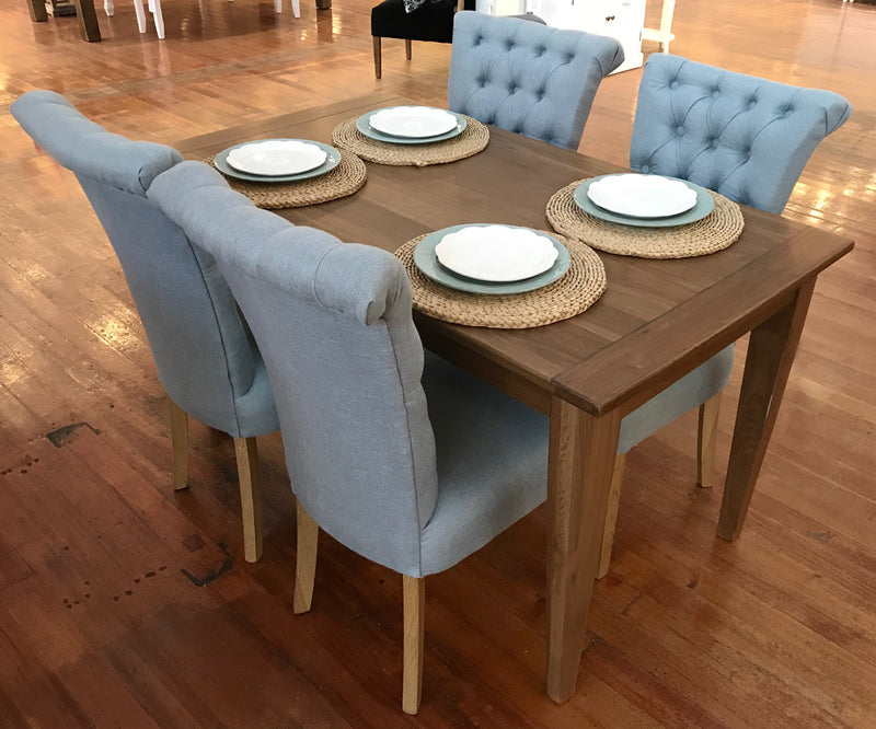 Setting 5 PIECE Oak Dining Table & Chairs Package 140x80cm