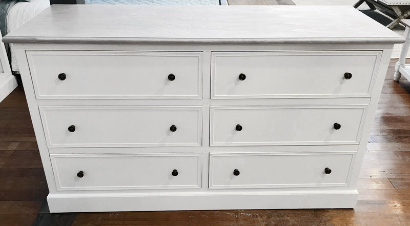 Fontaine Chest of 6 Drawers Dresser 145cms