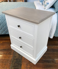 Beachmere 1 Drawer Bedside Table Hamptons