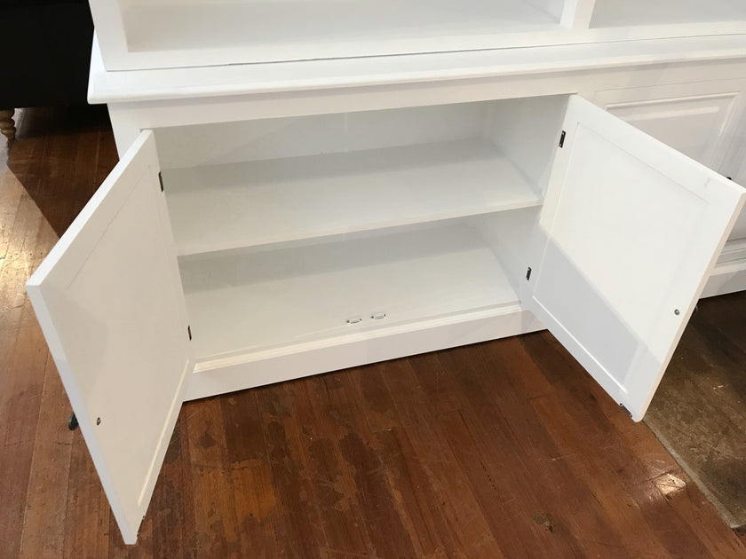 Library Display Unit with Ladder White 200cms | Buffet and Hutch