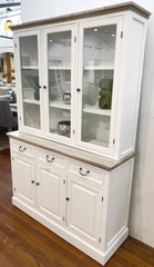 Chandon Kitchen Dresser Buffet & Hutch Glass Doors