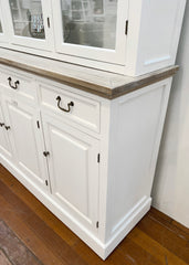 Pre-order: Chandon Kitchen Dresser Buffet & Hutch Glass Doors